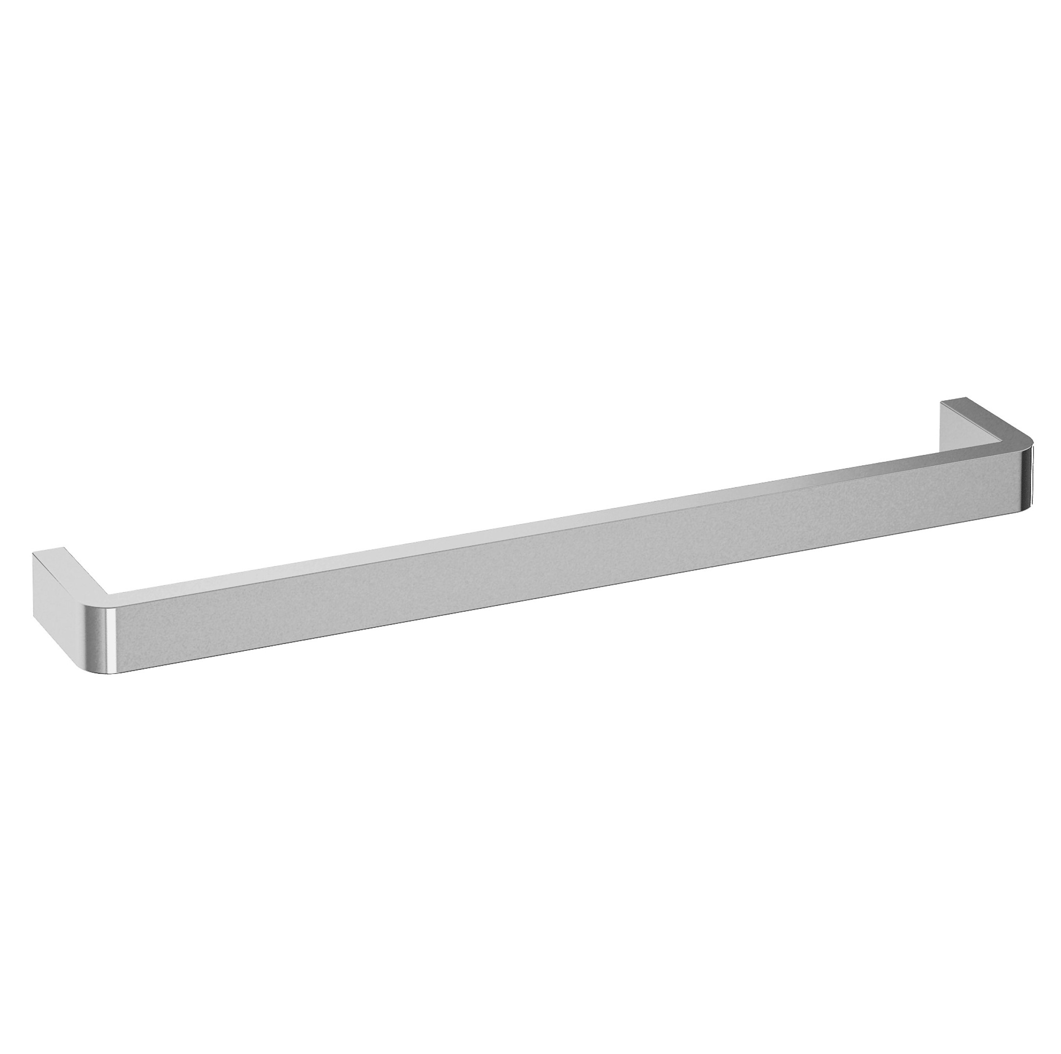 Square Profile w/ Round Corners Single Bar Heated Towel Rail 640mm DSC6